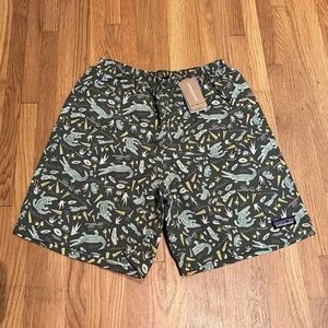Patagonia Baggies Shorts 7” XS Alligators Kale Green